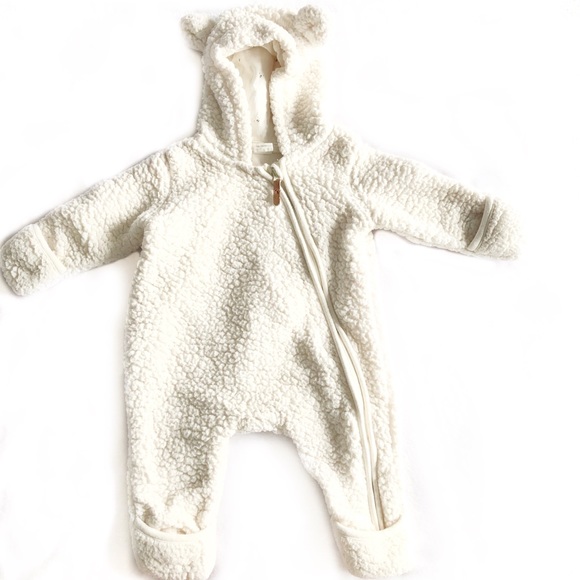 H&M Other - H&M Baby Gender Neutral Bear Sherpa Bunting 1-2m